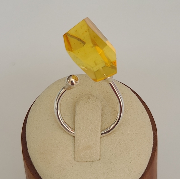 Baltic Amber adjustable ring - Picture 4 of 4